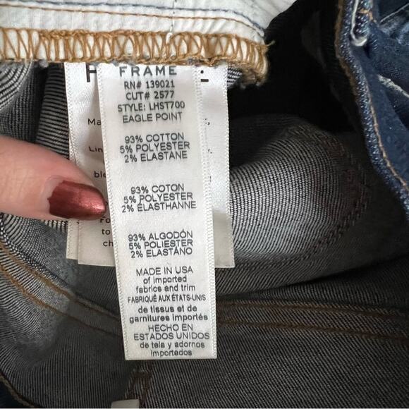 Frame Denim Le High Straight Jeans in Eagle Point Wash - Picture 6 of 7